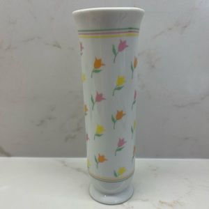 Vintage Made in Japan for Amran Spring Yellow Orange Pink Tulip Bud Vase Easter